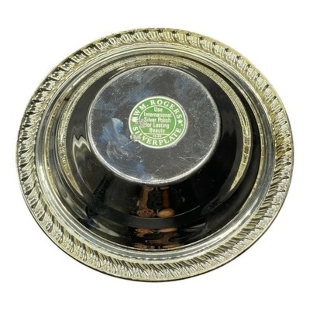 Wm. Rogers Silverplate Rope Edge Round Bowl 6.5